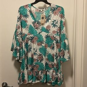 Colorful Swimsuit Coverup Size M